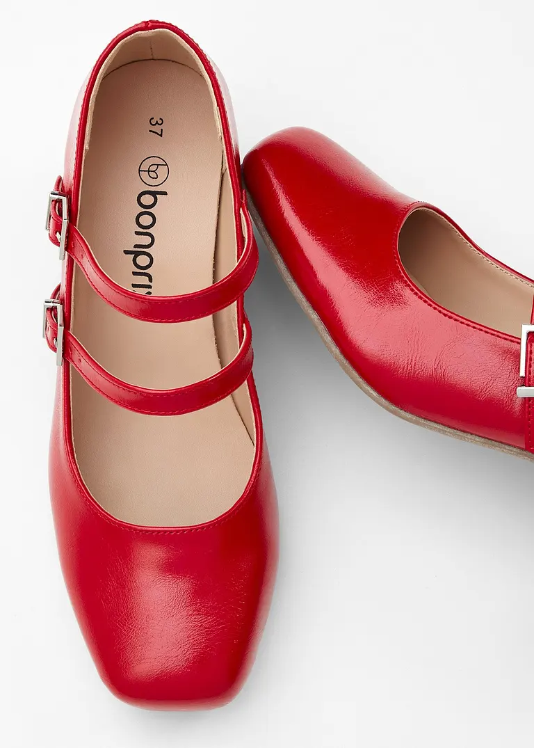 Bonprix Modischer Pumps Im Mary Jane Look - Rot - Damen