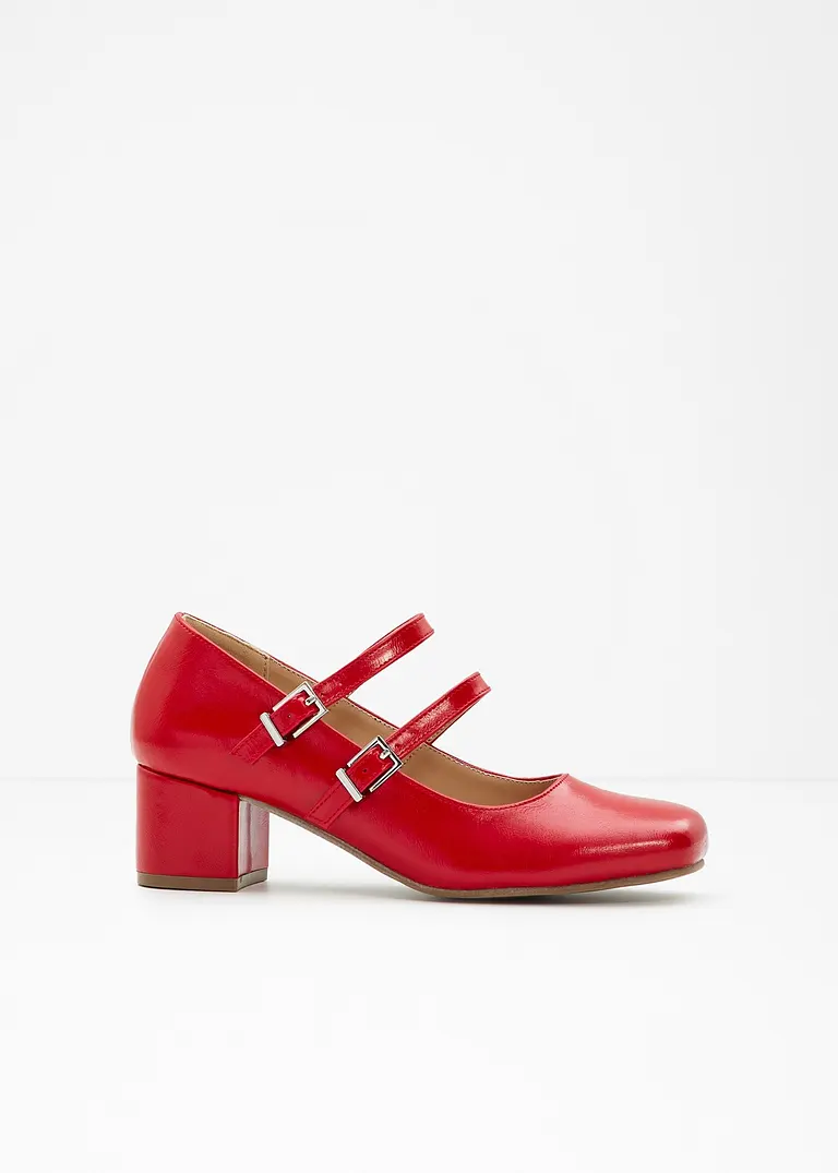Bonprix Modischer Pumps Im Mary Jane Look - Rot - Damen