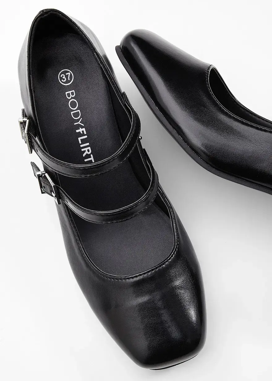 Bonprix Modischer Pumps Im Mary Jane Look - Schwarz - Damen