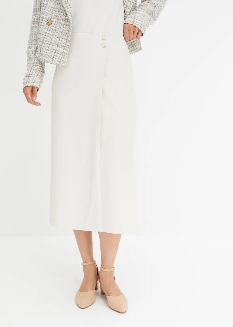 Bonprix Modischer Rock In Wickeloptik Mit Dekorativen Knöpfen Oben Am Bund