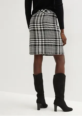 Bonprix Modischer Rock Mit Hahnentrittmuster - Schwarz - Damen