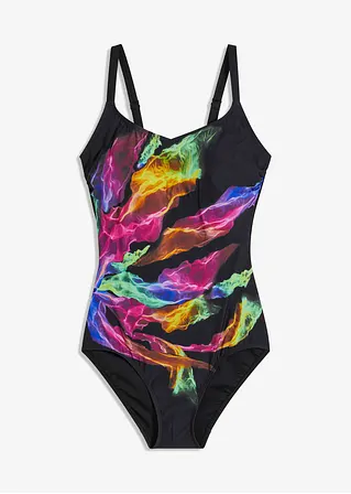 Bonprix Modischer Shape Badeanzug Leichte Formkraft - Schwarz