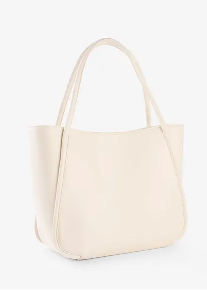 Bonprix Modischer Shopper In Lederoptik - Beige - Damen