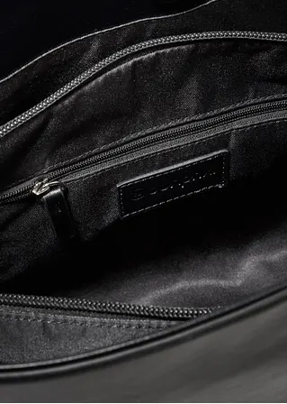 Bonprix Modischer Shopper In Lederoptik - Schwarz - Damen