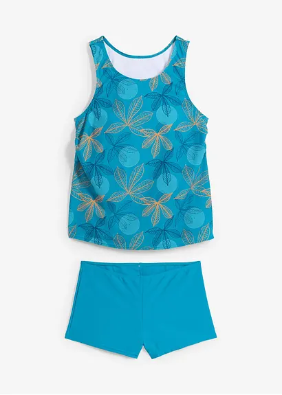 bonprix Modischer Tankini mit aufwendigem Druck - dunkeltürkis floral
