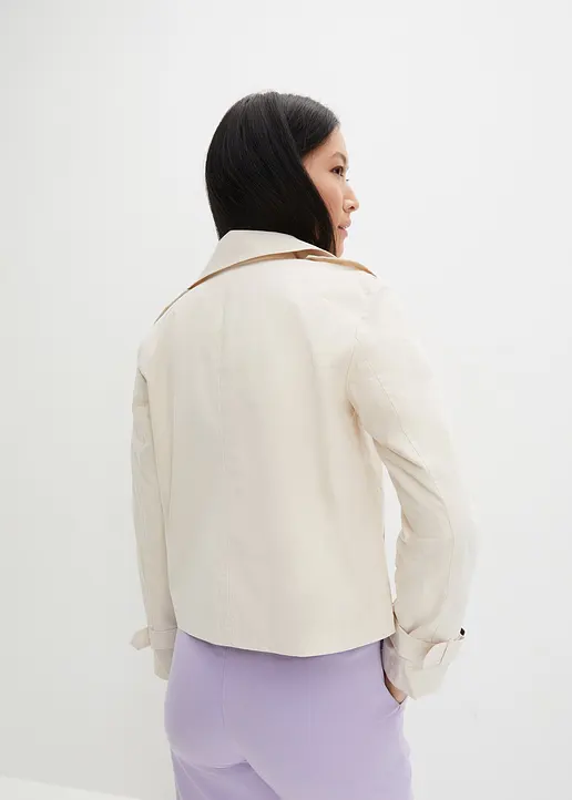 Bonprix Modischer Trenchcoat Mit Verkürztem Schnitt - Beige