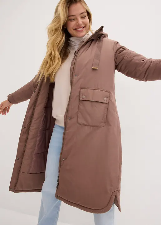 Bonprix Modischer Weiter Parker Mit Tunnelzug - Braun - Damen