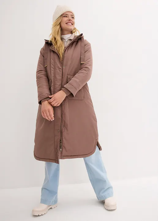 Bonprix Modischer Weiter Parker Mit Tunnelzug - Braun - Damen