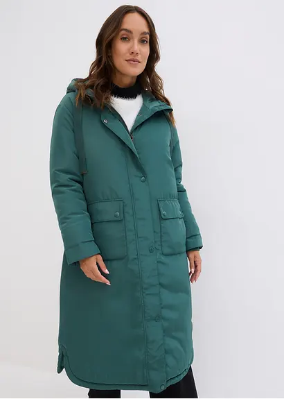 Bonprix Modischer Weiter Parker Mit Tunnelzug - Grün - Damen