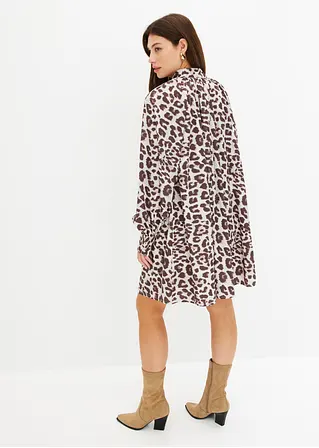 Bonprix Modisches Blusenkleid Mit Schluppenkragen - Beige