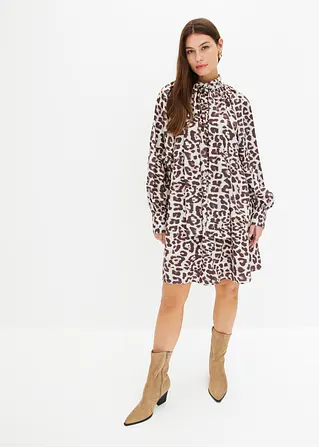 Bonprix Modisches Blusenkleid Mit Schluppenkragen - Beige