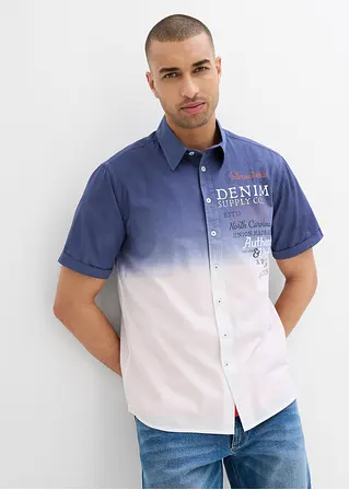 Bonprix Modisches Hemd Aus Reiner Baumwolle - Blau - Herren