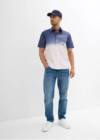 Bonprix Modisches Hemd Aus Reiner Baumwolle - Blau - Herren