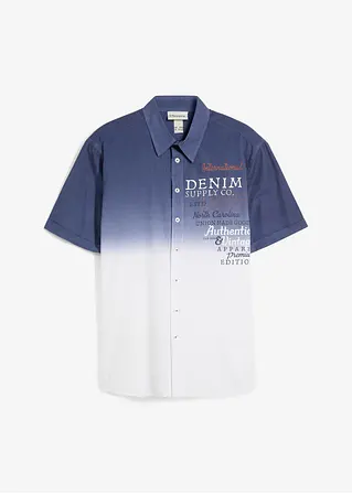 bonprix Modisches Hemd aus reiner Baumwolle - blau - Herren