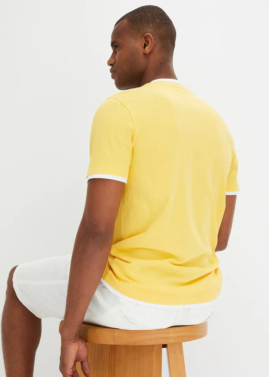 Bonprix Modisches Henleyshirt In Layeroptik Im 2er Pack