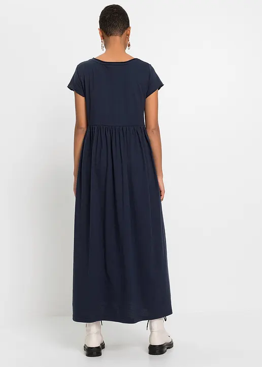 Bonprix Modisches Jerseykleid Mit Seitlichen Taschen Und Rundhalsausschnitt