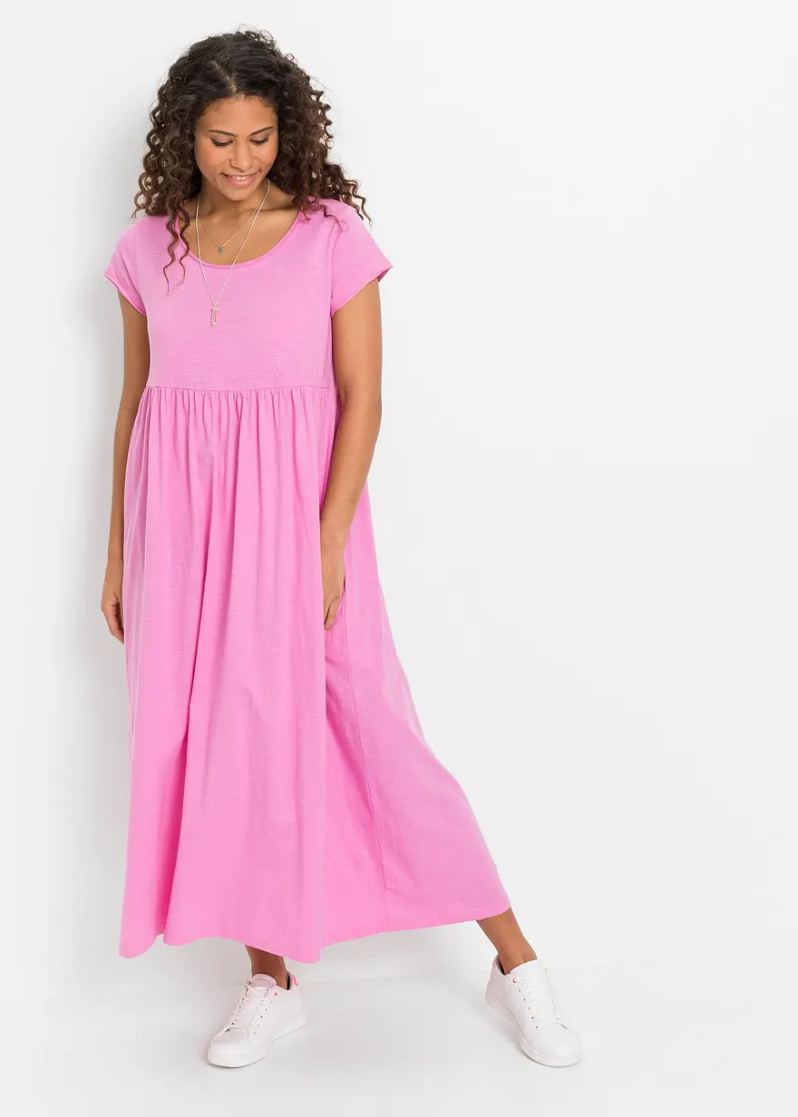Bonprix Modisches Jerseykleid Mit Seitlichen Taschen Und Rundhalsausschnitt