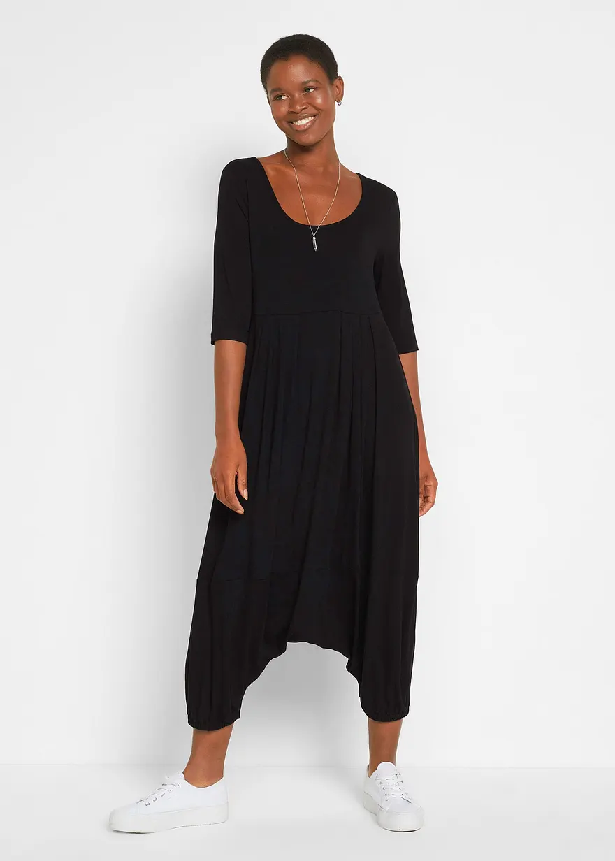 Bonprix Modisches Jumpsuit Mit Haremshose Und Rundhals Aus Nachhaltiger Viskose