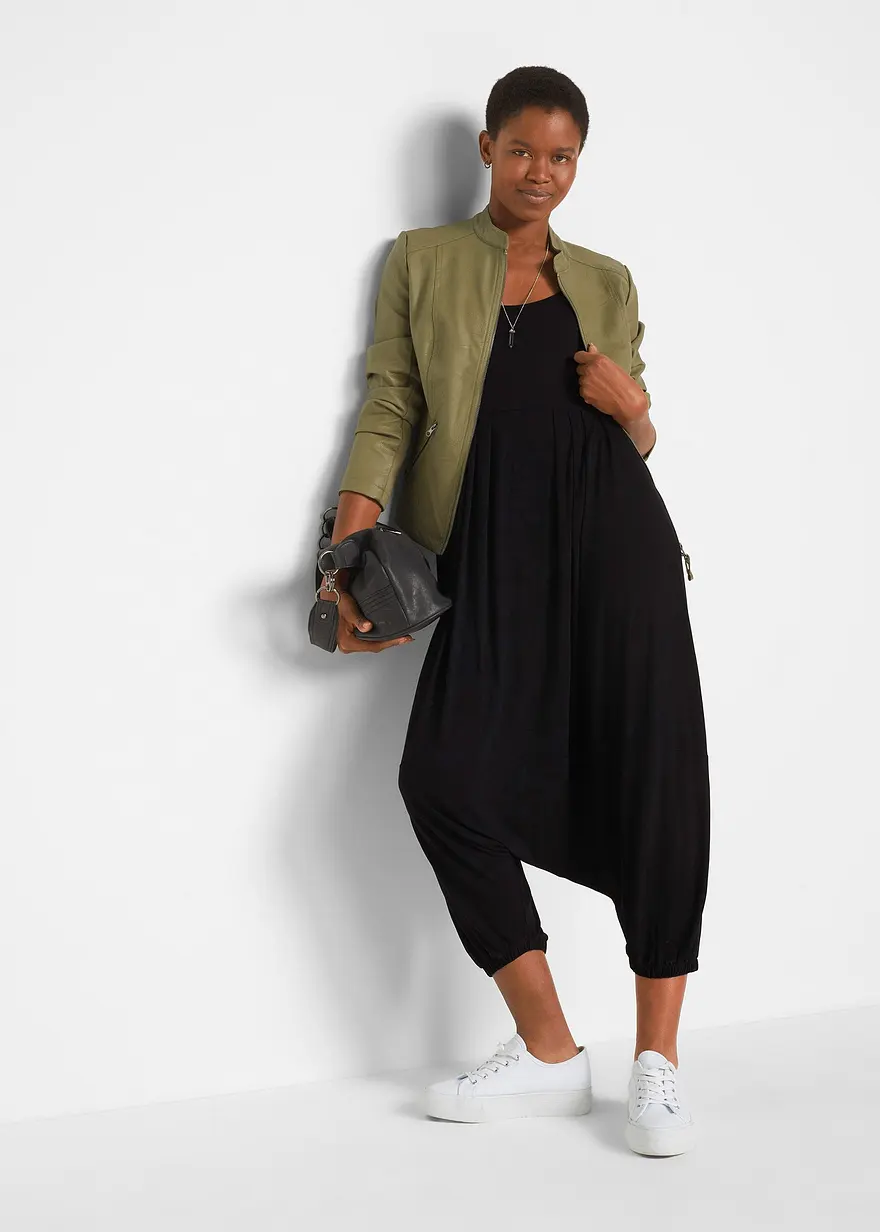 Bonprix Modisches Jumpsuit Mit Haremshose Und Rundhals Aus Nachhaltiger Viskose