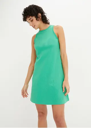 Bonprix Modisches Kleid In Rippe Ohne Ärmel - Grün - Damen