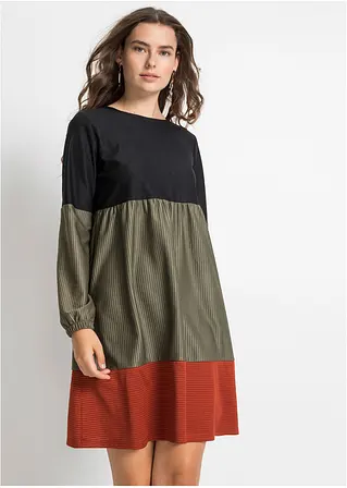 Bonprix Modisches Kleid Mit Langen Ärmeln - Schwarz - Damen