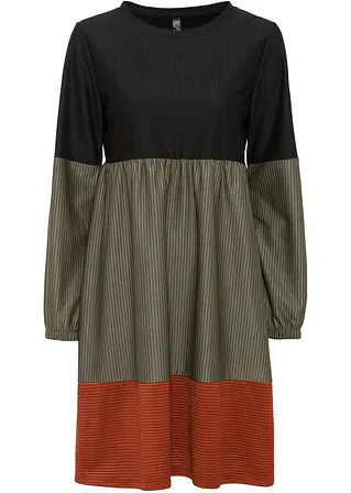 Bonprix Modisches Kleid Mit Langen Ärmeln - Schwarz - Damen