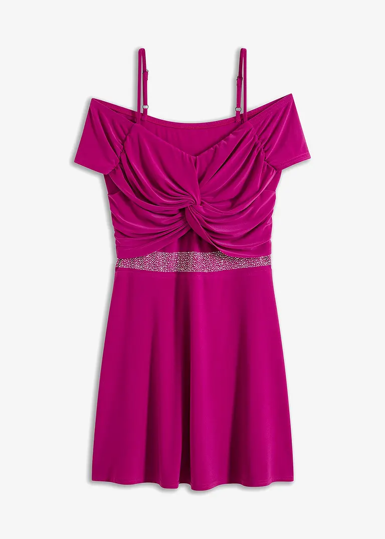 bonprix Modisches Kleid mit Strass-Details - lila - Damen