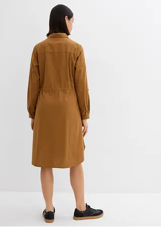 Bonprix Modisches Kleid Mit Taschen Und Gummizug In Der Taille Knieumspielend