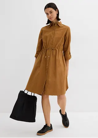 Bonprix Modisches Kleid Mit Taschen Und Gummizug In Der Taille Knieumspielend