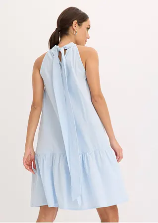Bonprix Modisches Kurzes Kleid Mit Schleife Hinten - Blau