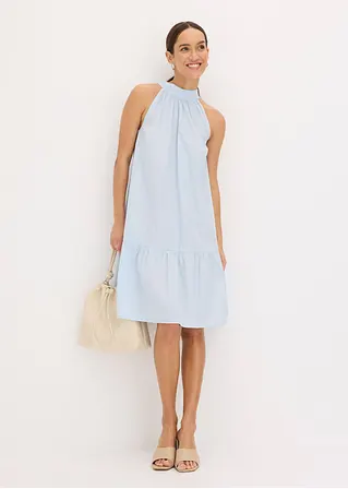 Bonprix Modisches Kurzes Kleid Mit Schleife Hinten - Blau