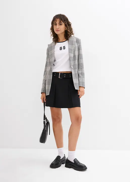 Bonprix Modisches Langarmshirt Mit Aufdruck - Weiß - Damen