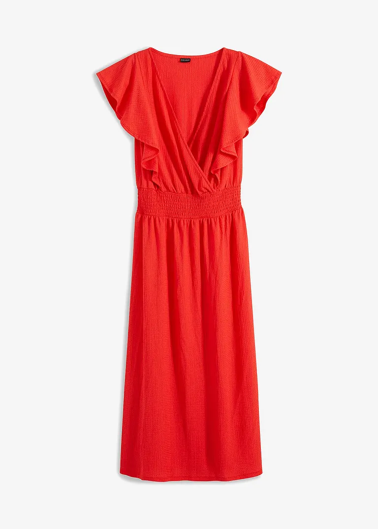 bonprix modisches Maxikleid mit elastischer Taille - rot