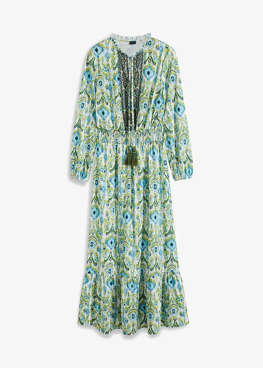 bonprix modisches Maxikleid mit sommerlichem Druck - beige