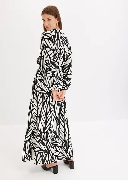 Bonprix Modisches Maxikleid Mit Weiten Ärmeln. - Schwarz