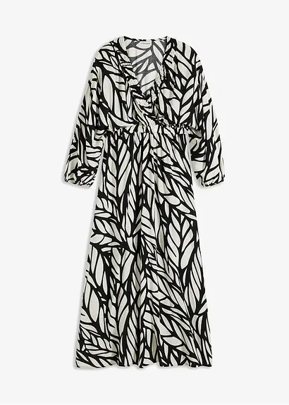 Bonprix Modisches Maxikleid Mit Weiten Ärmeln. - Schwarz