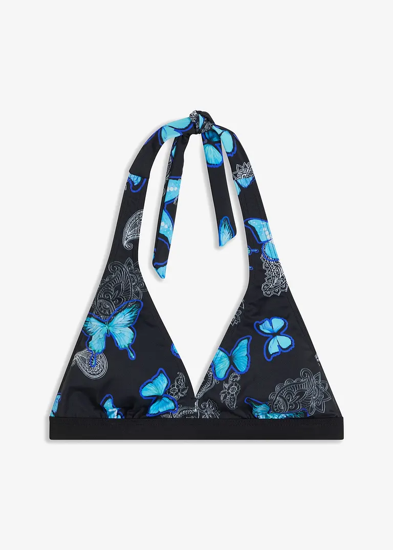 bonprix Modisches Neckholder Bikini Oberteil mit tollem Schmetterlingsdruck