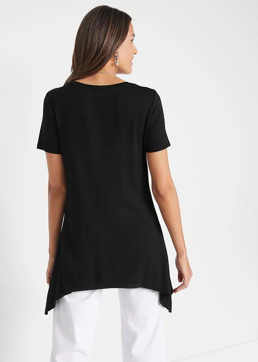 Bonprix Modisches Shirt Mit Hübschem Aufdruck - Schwarz - Damen