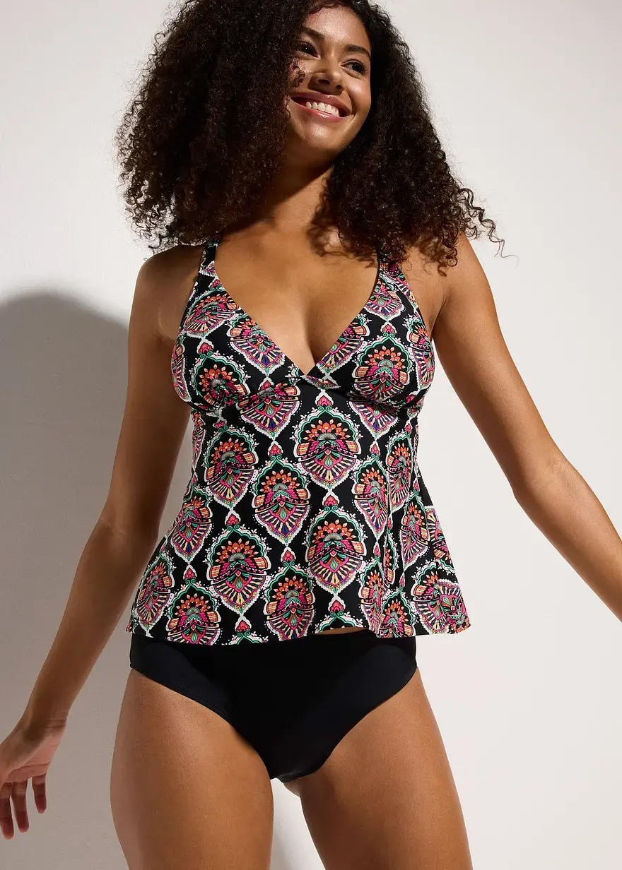 Bonprix Modisches Tankini Oberteil Mit Schönen Details Am Rücken - Damen