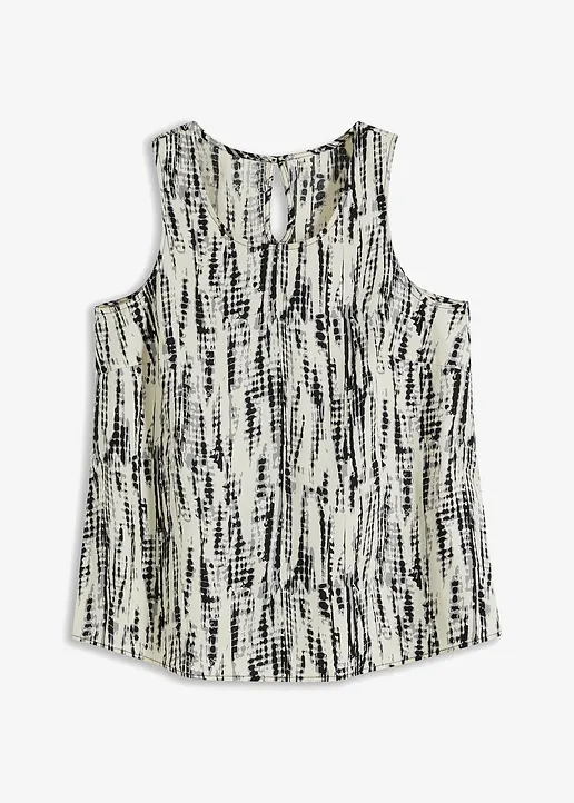 bonprix modisches Top mit angesagtem Batikdruck - beige petite