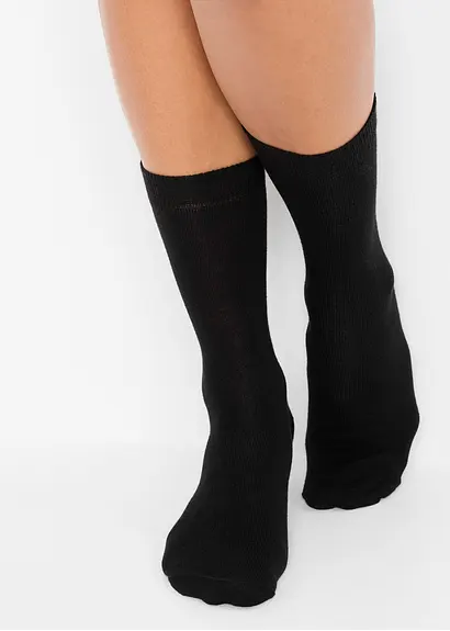 Bonprix Multipack Socken Mit Elastischem Rippbündchen - Schwarz