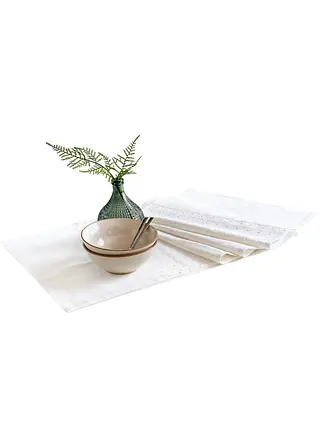 Bonprix Nachhaltiger Tischläufer - Weiß - Wohnen & Garten