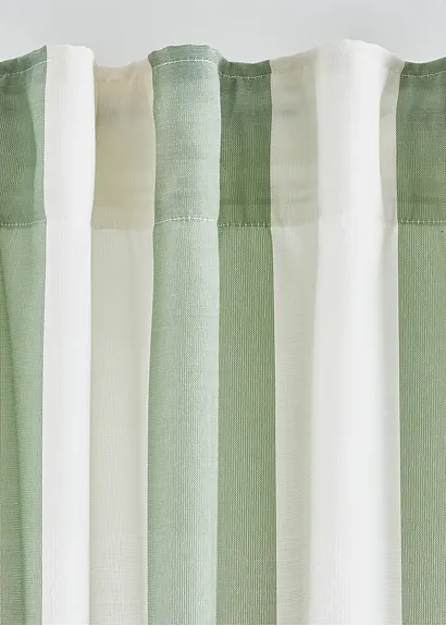 Bonprix Nachhaltiger Vorhang Mit Längsstreifen - Grün Multifunktionsband
