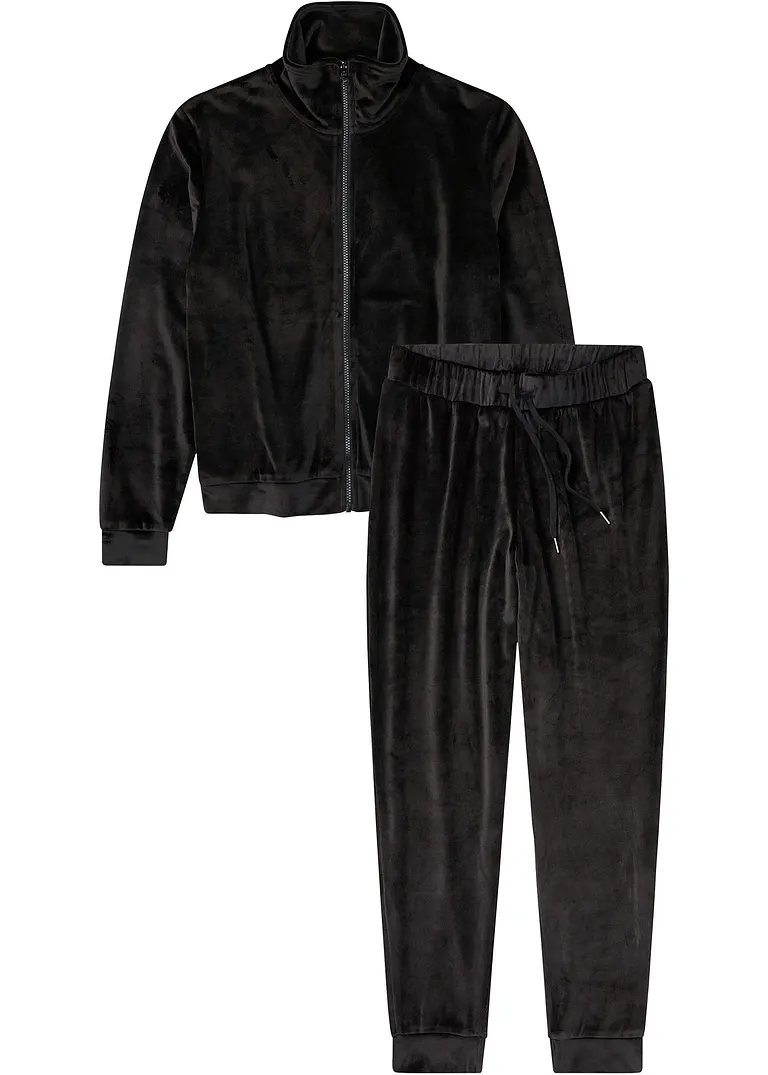 bonprix Nicki Lounge-Anzug aus weichem Material - schwarz