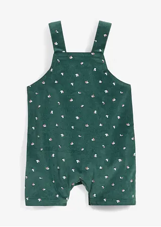 Bonprix Niedliche Cord-Latzhose Mit Alloverdruck Und Druckknopföffnung Im Schritt