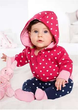 Bonprix Niedliche Hose Mit Punkten Und Herzen - Dunkelpink/dunkelblau