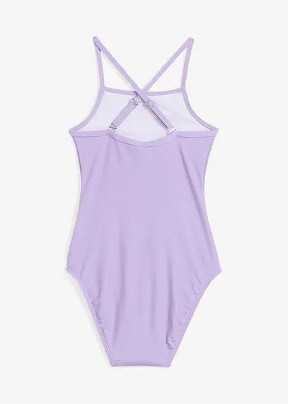 Bonprix Niedlicher Badeanzug Mit Coolen überkreuzten Trägern. - Lila
