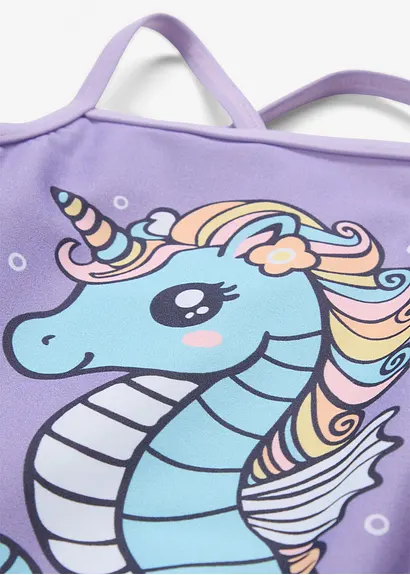 Bonprix Niedlicher Badeanzug Mit Coolen überkreuzten Trägern. - Lila