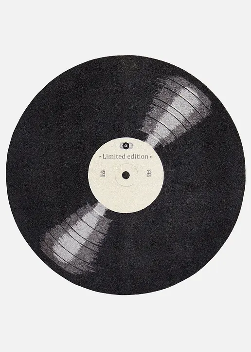 bonprix Originell und praktisch: Retro Fußmatte Schallplatte - schwarz