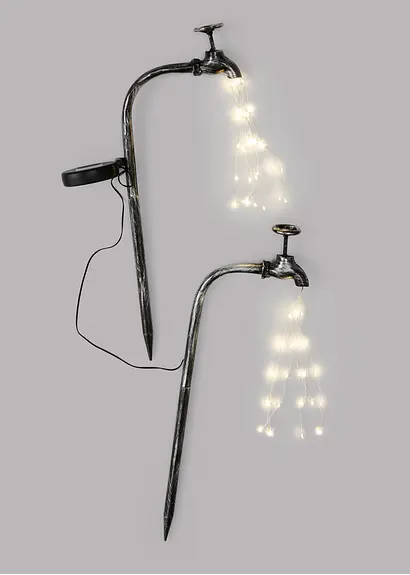 bonprix Originelle Beleuchtung für den Garten Terrasse oder Balkon - 2 Wasserhähne mit je 30 LED´s